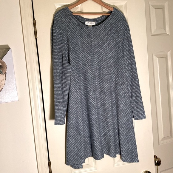 Studio JPR Blue Striped Pattern Dress Size XL 3/4 Sleeve - Picture 1 of 8